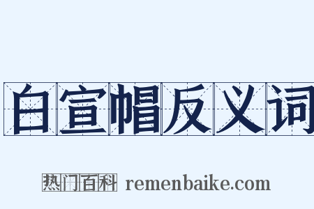 白宣帽反义词是什么意思的图片